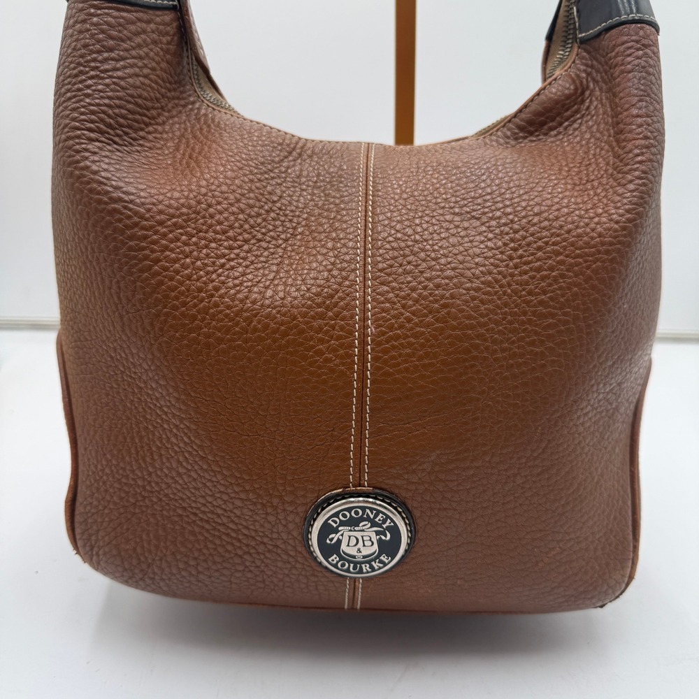 Womens Dooney & Bourke Large Hobo Bag Brown All Weather‎ Shoulder Leather